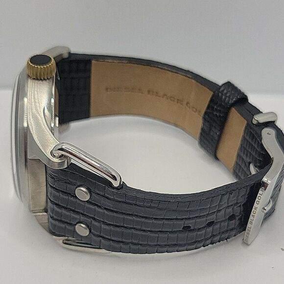 Diesel DBG0001 Men's Black Leather Analog Dial Quartz Genuine Wrist Watch AM923 - Picture 9 of 11